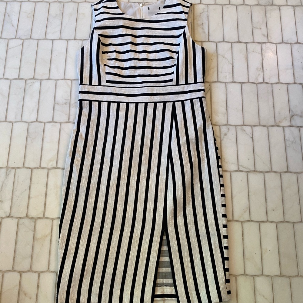 Black and white stripped dress